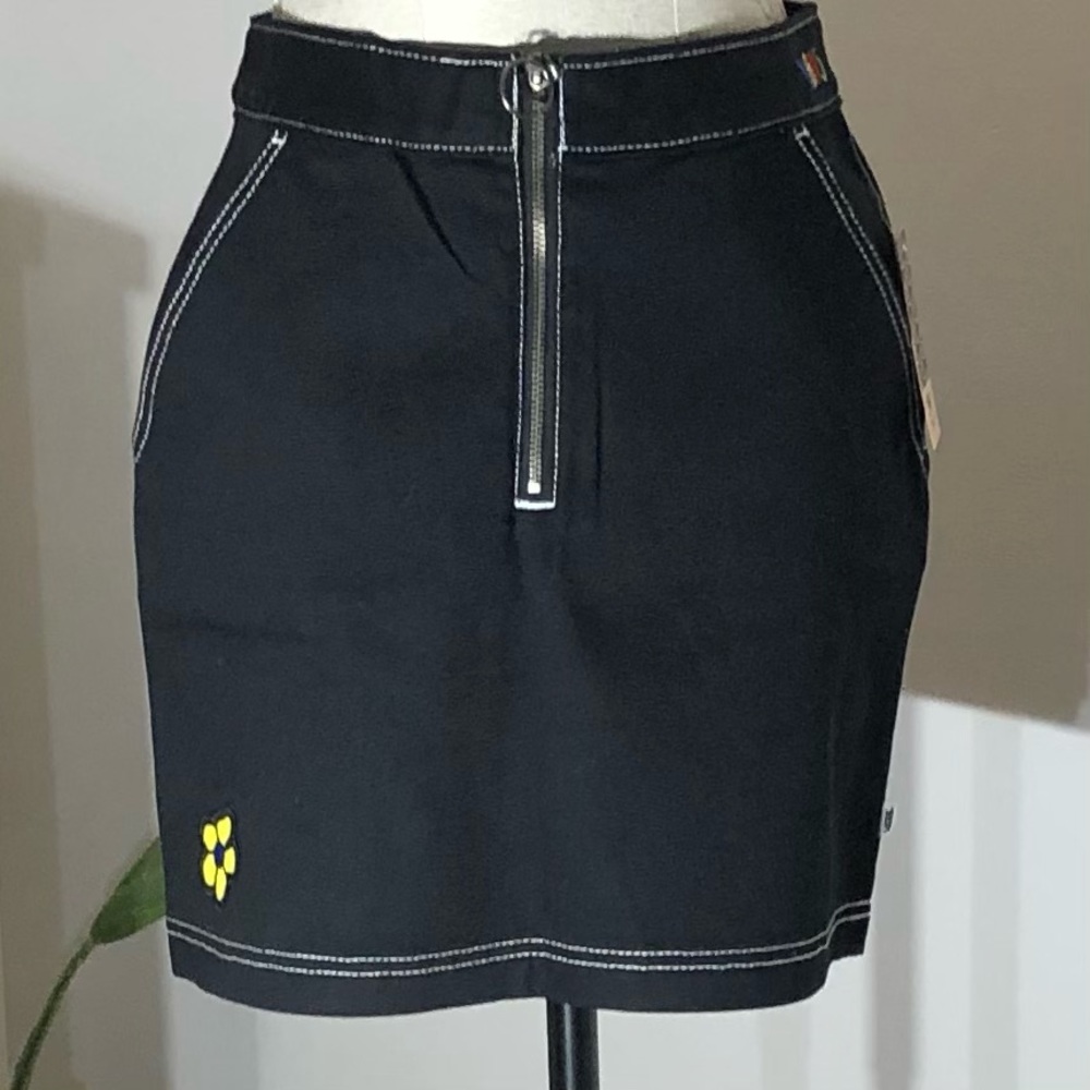 VANS  Black Brighton Black Denim Skirt Sz M